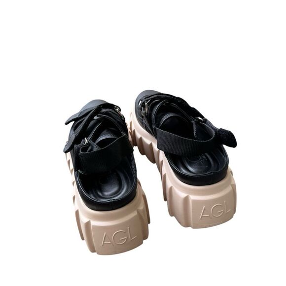 AGL Traspy Strappy Sneaker In Nero-nero 10 - Picture 5 of 12